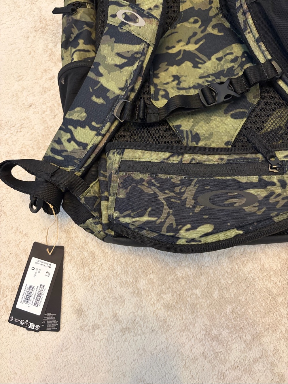 Oakley Camo Roll-Top Backpack - Green Camo - Picture 8 of 8